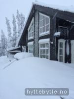 Fin hytte med ski inn og ski out.